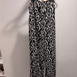 Bishop + Young Black and White Abstract Jumpsuit